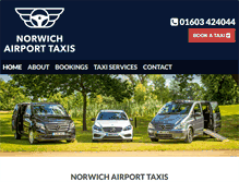 Tablet Screenshot of norwichairporttaxis.com